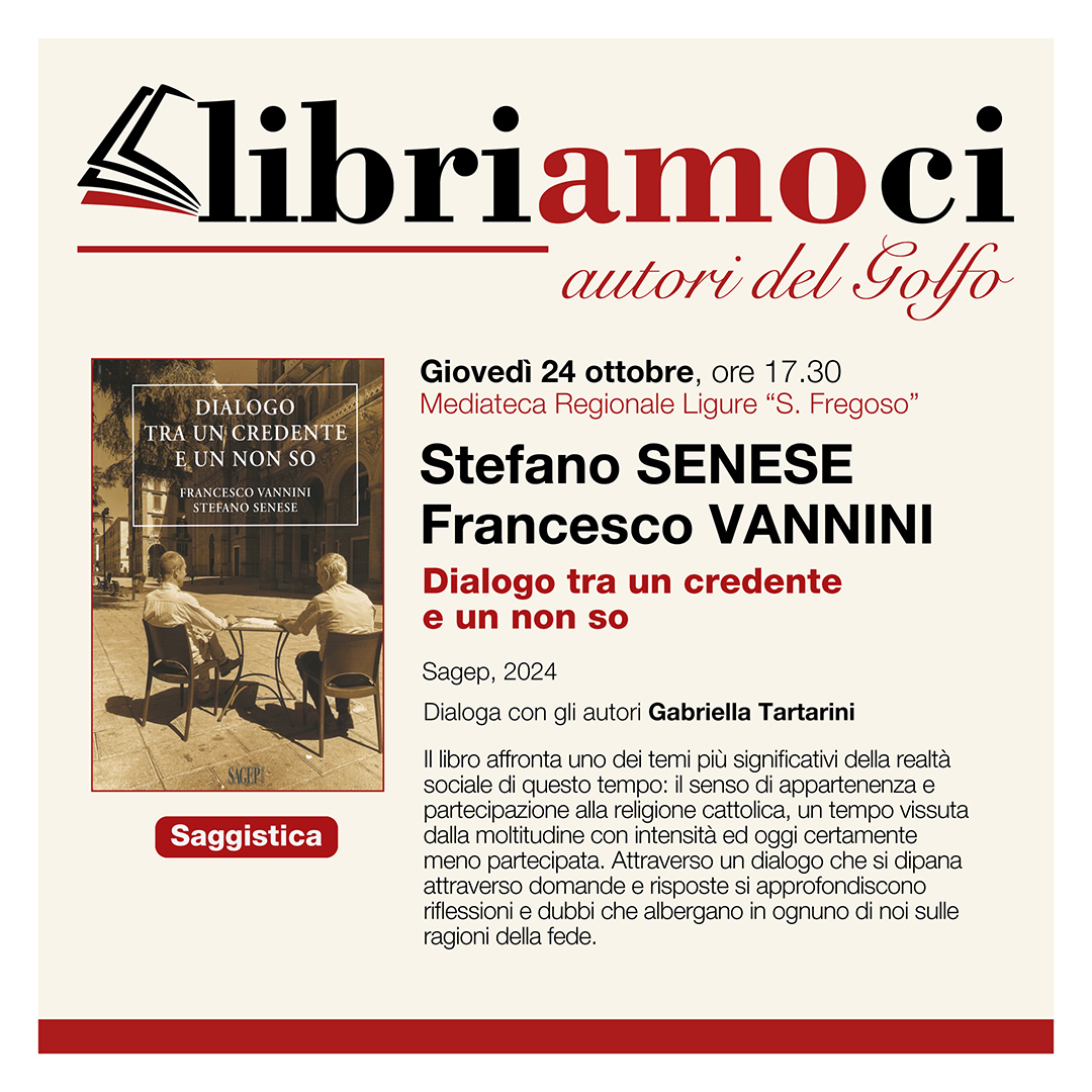 Stefano Senese e Francesco Vannini presentano “Dialogo tra un credente e un non so”