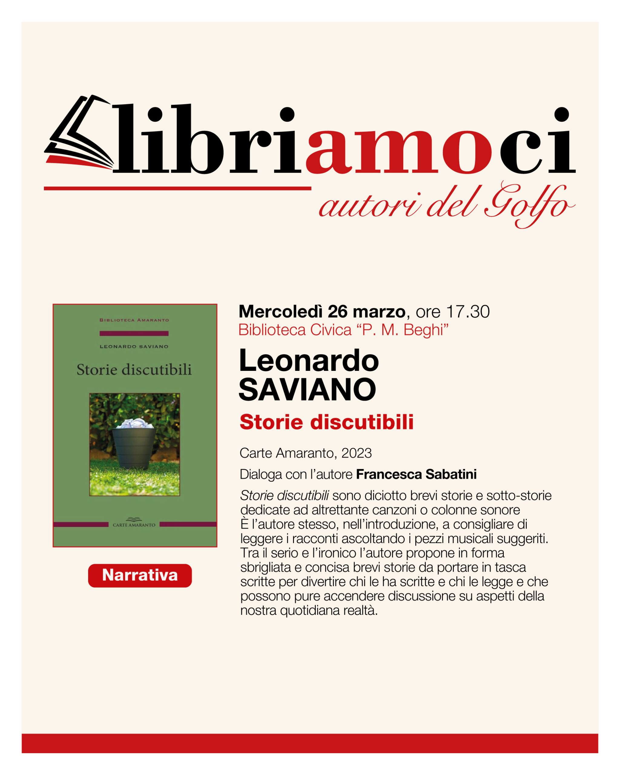 Leonardo Saviano, “Storie discutibili”