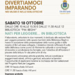 Sabato 18 ottobre - Divertiamoci imparando nei musei e nelle biblioteche