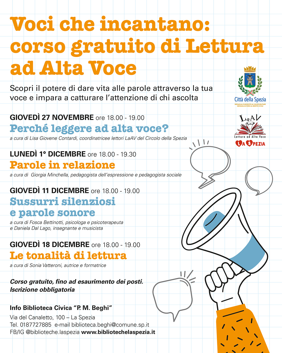 Voci che incantano: corso gratuito di Lettura ad Alta Voce
