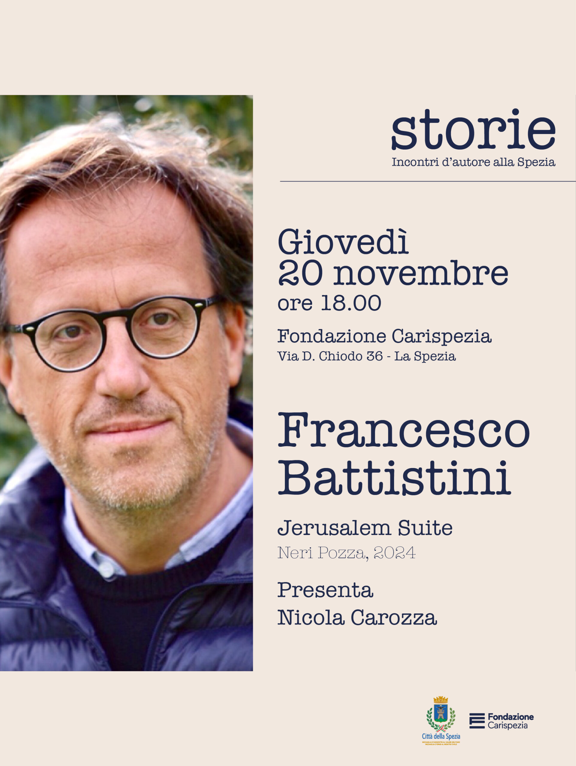 Storie. Incontri d’autore alla Spezia - Francesco Battistini presenta l’ultimo saggio Jerusalem Suite