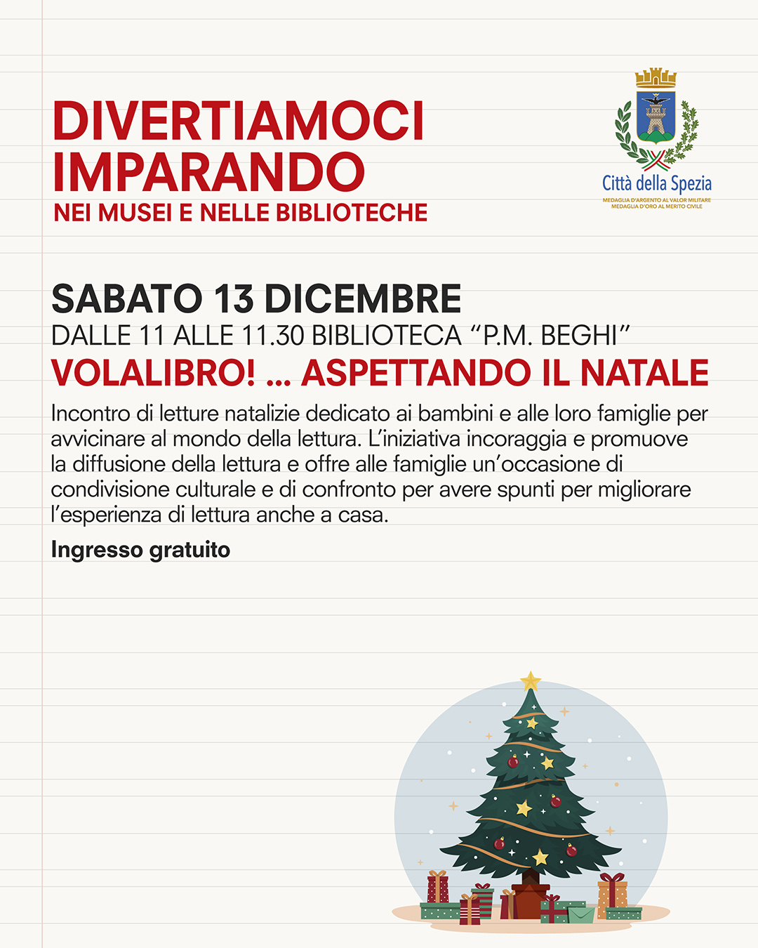 Divertiamoci imparando nei musei e nelle biblioteche - Sabato 13 dicembre