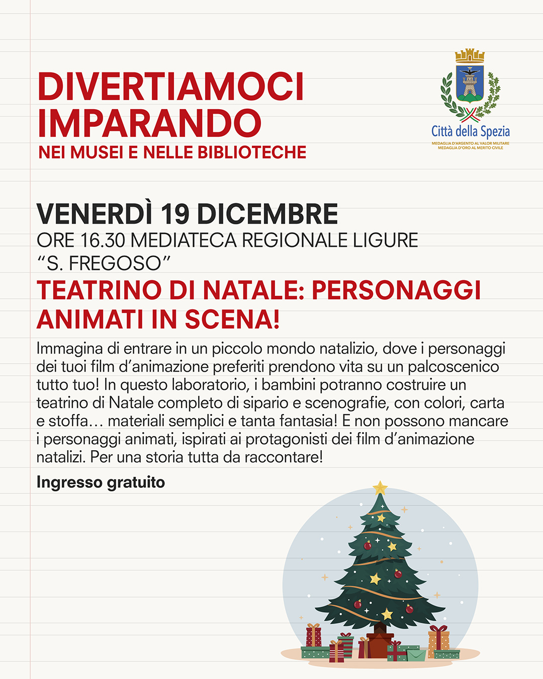 Divertiamoci imparando nei musei e nelle biblioteche - Venerdì 19 dicembre