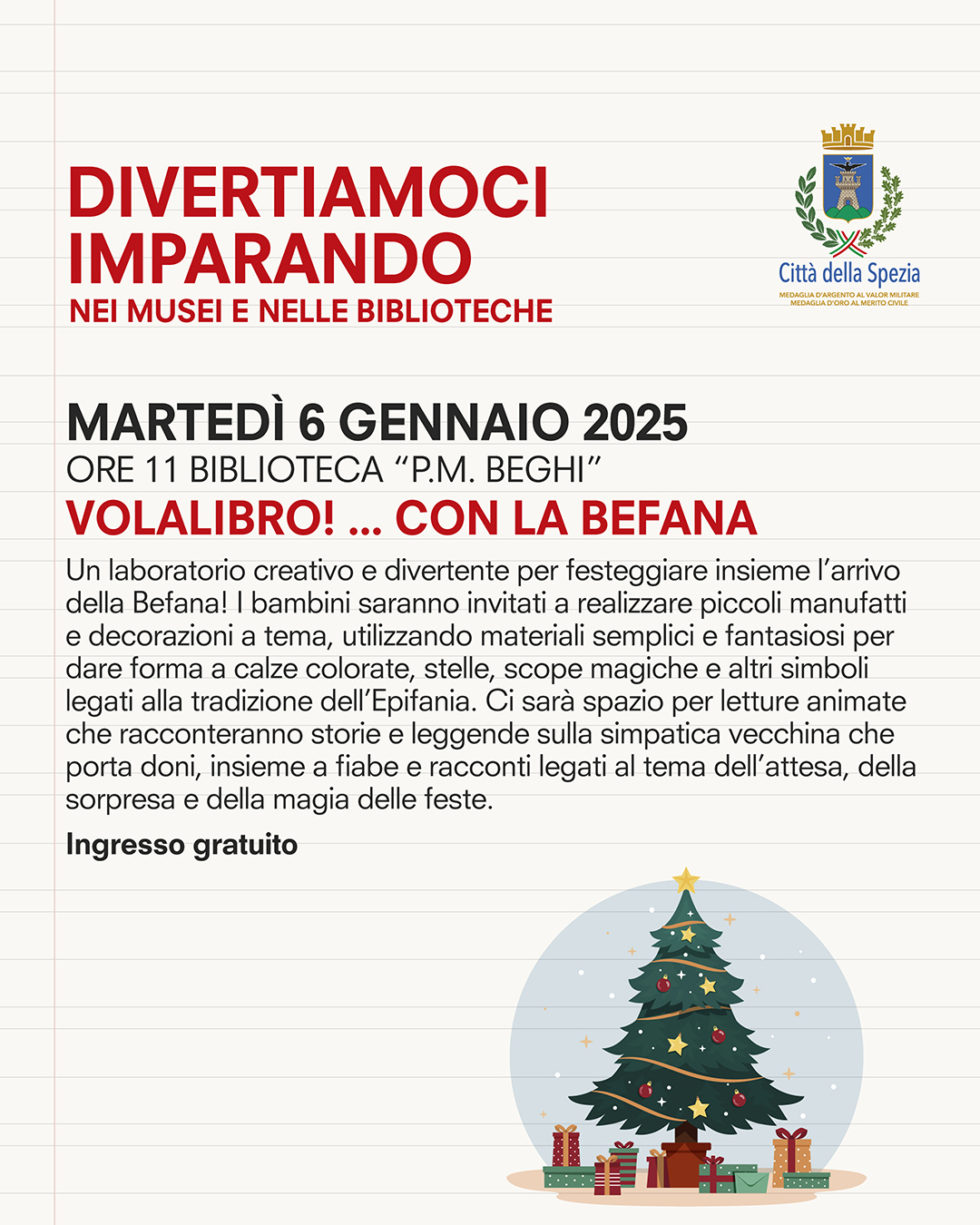 Divertiamoci imparando nei musei e nelle biblioteche - Martedì 6 gennaio