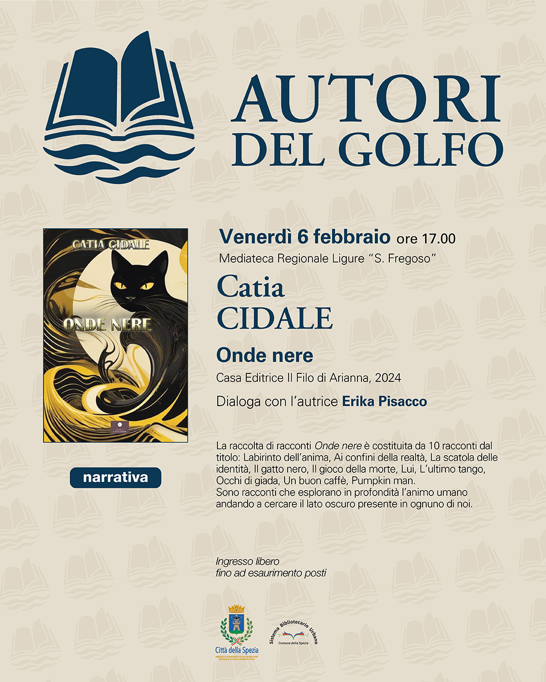 Catia Cidale presenta il suo libro di narrativa alla Mediateca