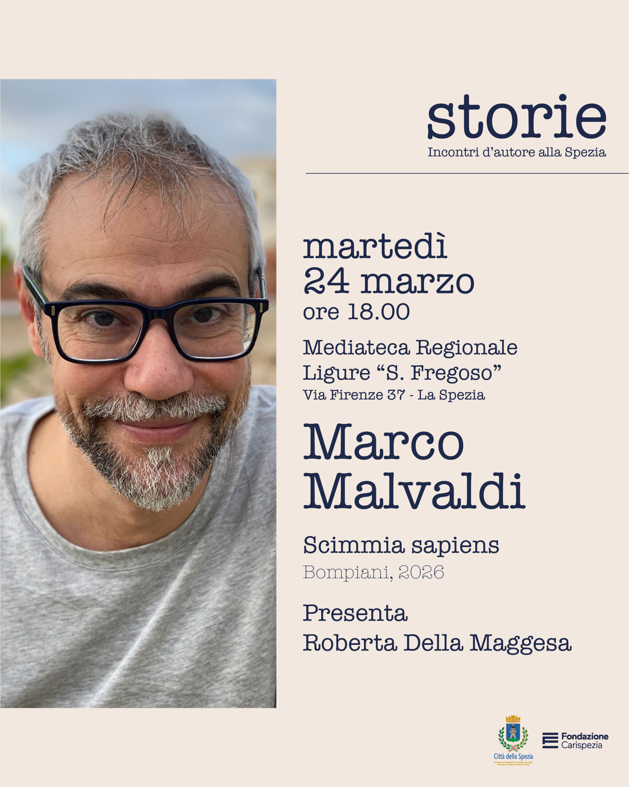 Storie. Incontri d’autore alla Spezia | MARCO MALVALDI , Scimmia Sapiens