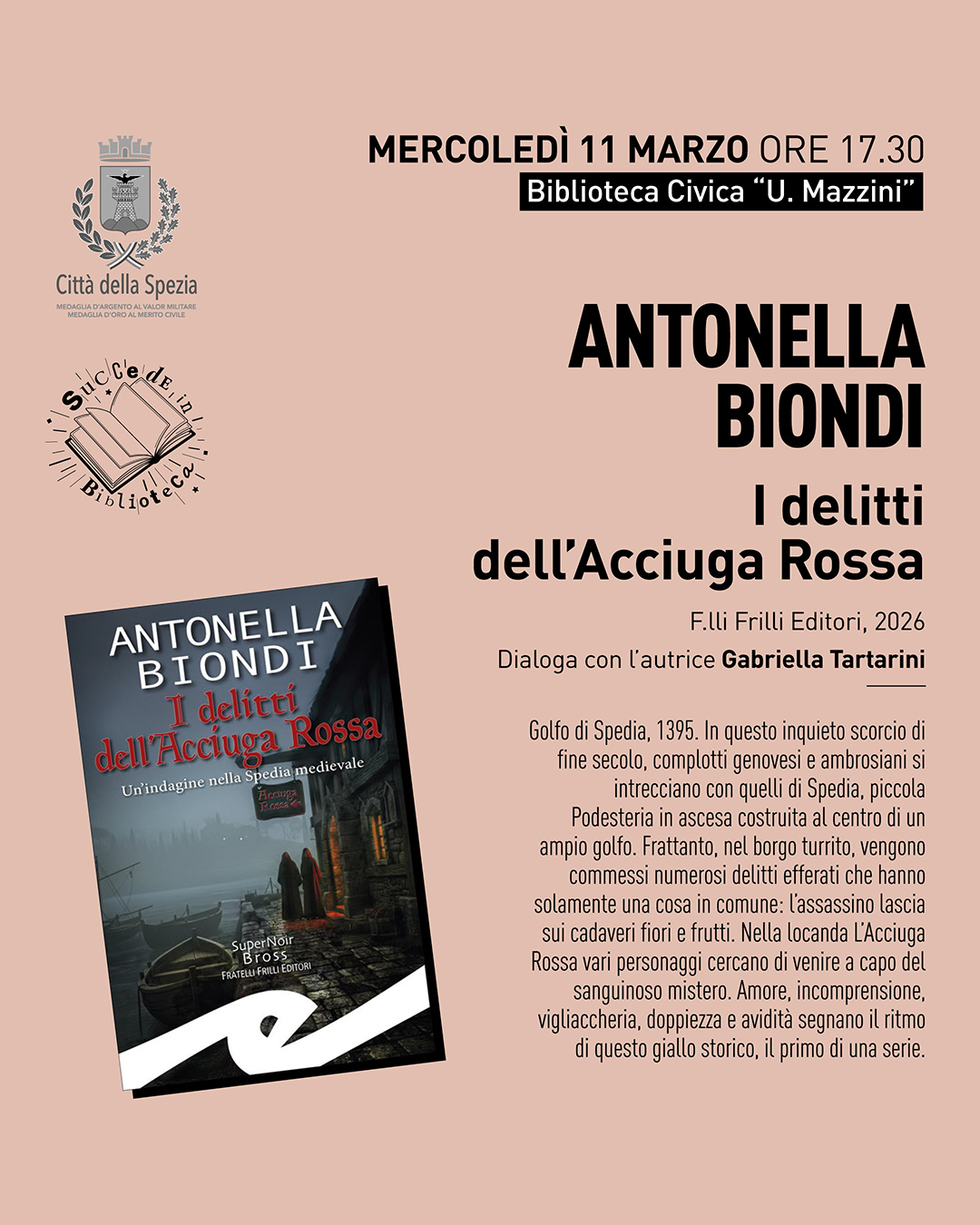 Antonella Biondi presenta "I delitti dell'acciuga rossa"