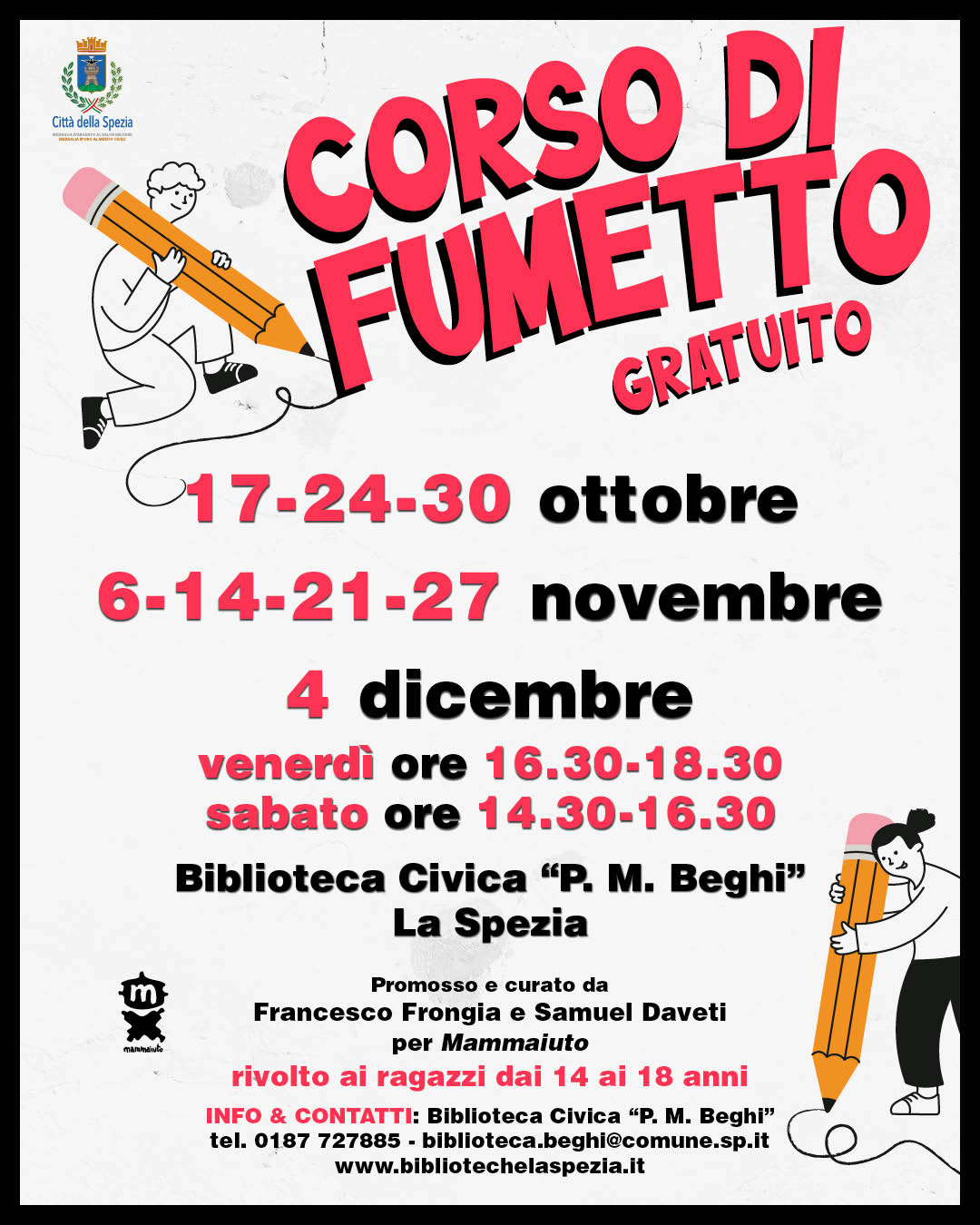Corso gratuito di fumetto alla Beghi