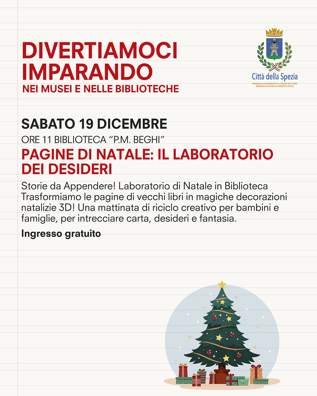Pagine di Natale: il laboratorio dei desideri alla Beghi