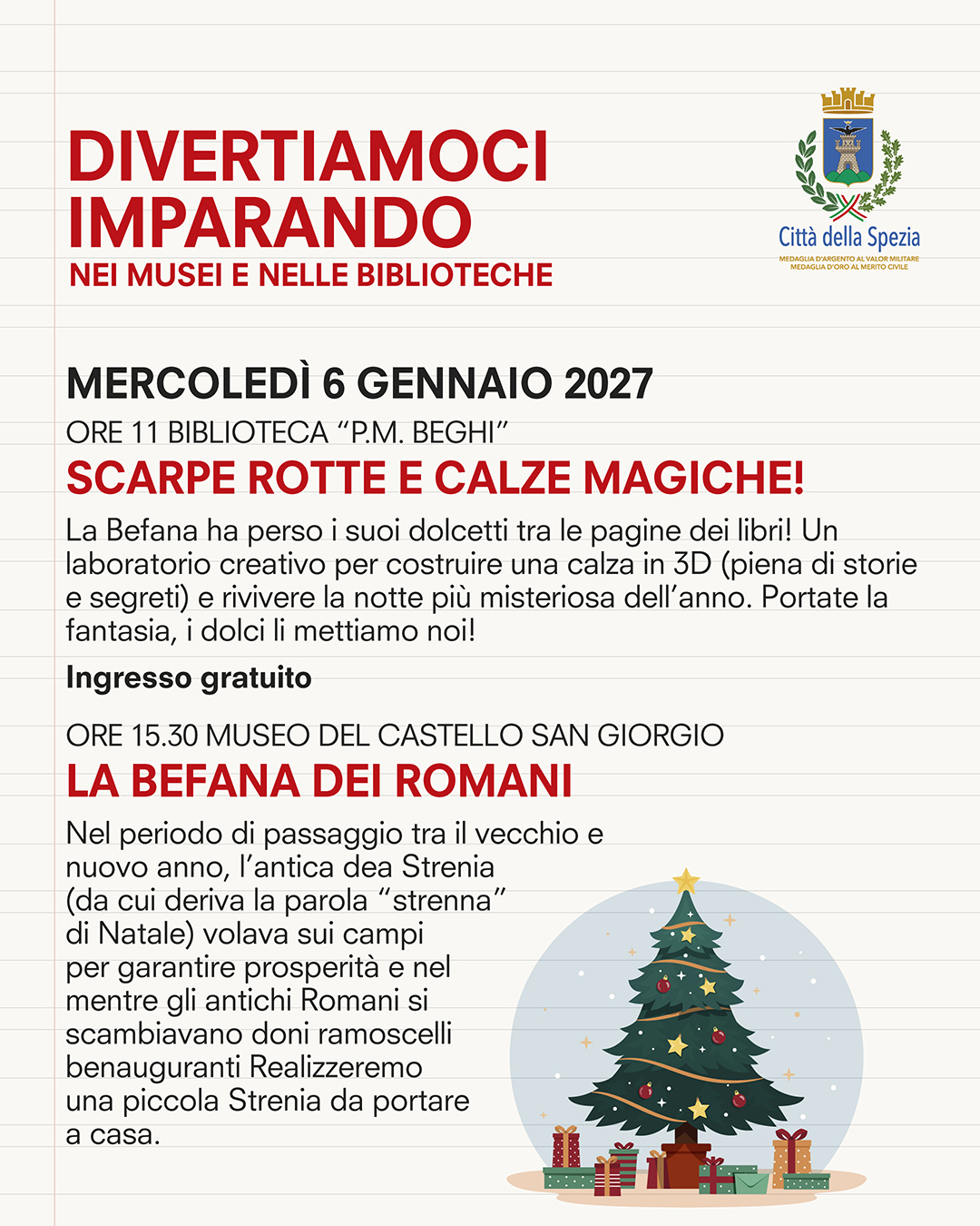 Alla Beghi laboratorio sulle scarpe rotte e calze magiche