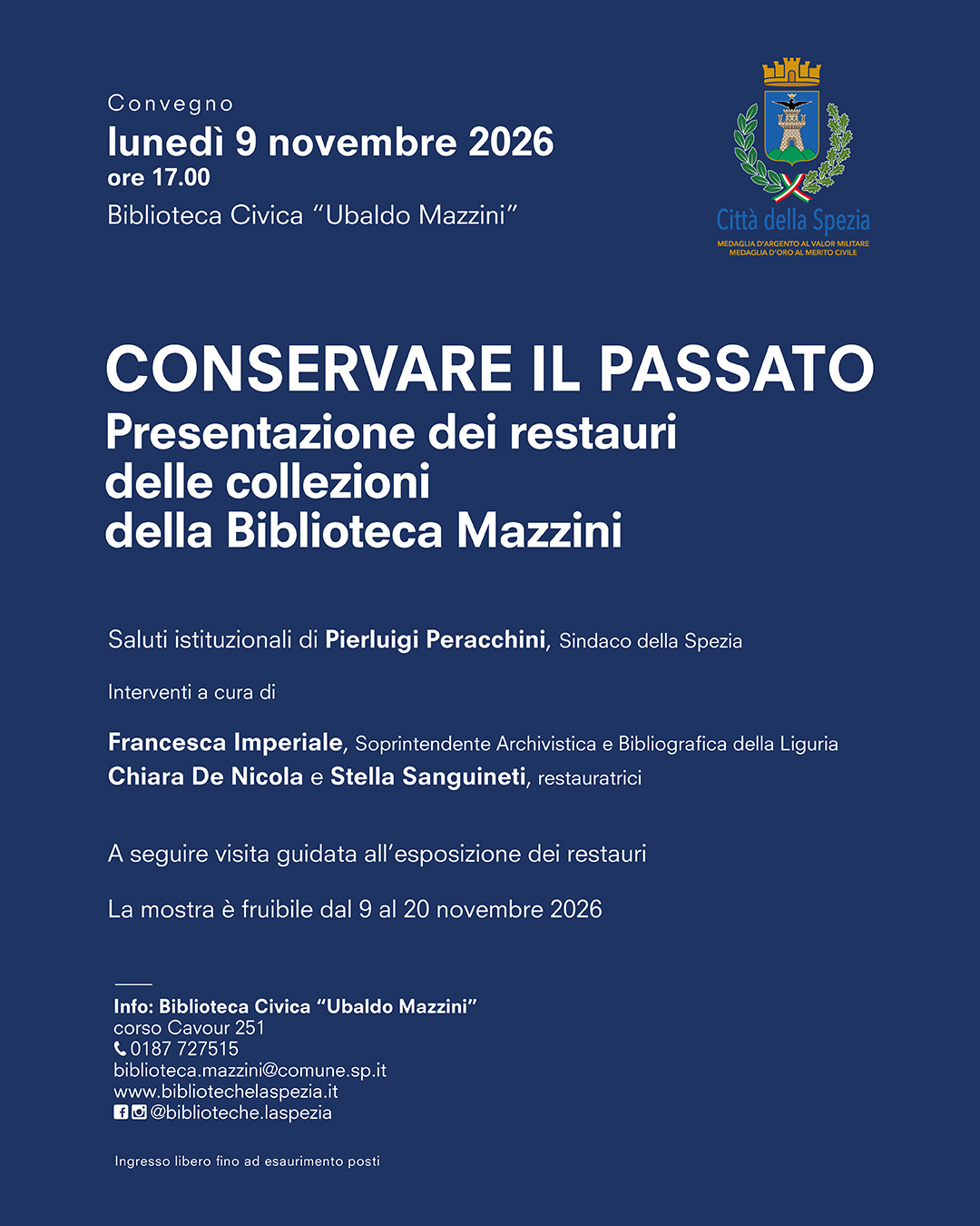 Conservare il passato. Presentazione dei restauri delle collezioni della Biblioteca Mazzini