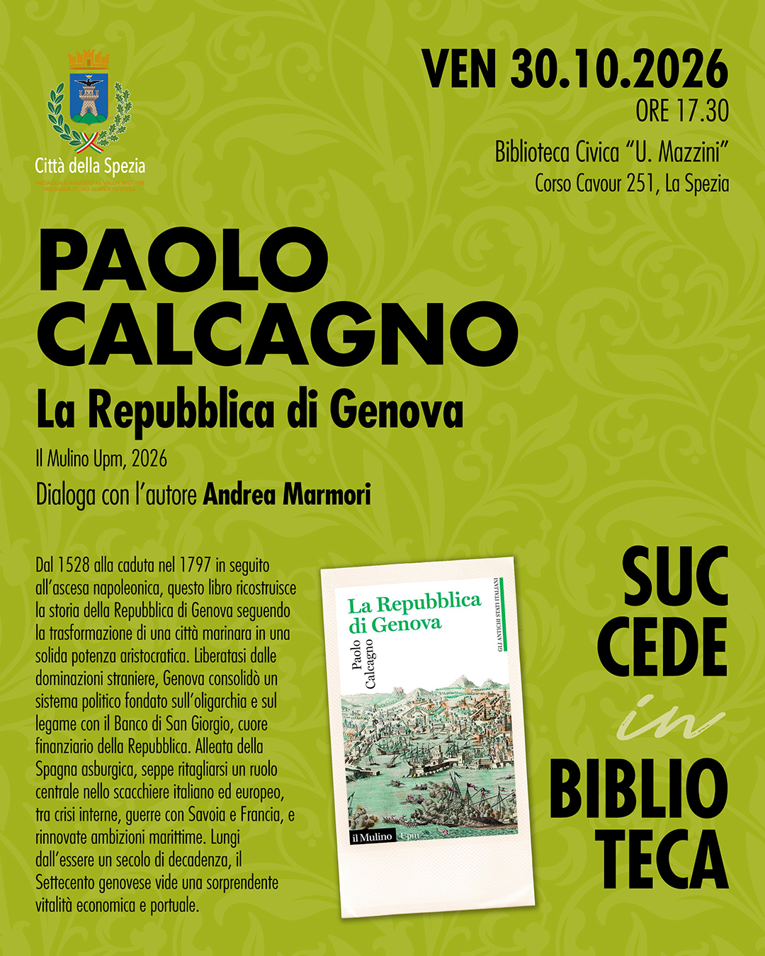 Succede in Biblioteca: Paolo Calcagno presenta “La Repubblica di Genova”